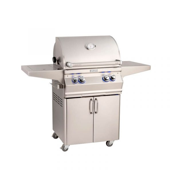 FireMagic Aurora A430s Portable Gas Grill with Analog Thermometer & Flush Mounted Single Side Burner