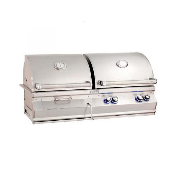FireMagic Aurora A830i Built-In Gas/Charcoal Combo Grill with Analog Thermometer