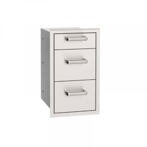 Fire Magic Flush Mounted Triple Storage Drawer with Soft Close System