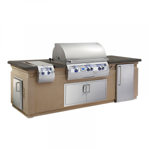 Firemagic GFRC Island with Refrigerator Cut-out